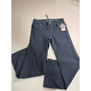 Eddie Bauer Elysian Trouser Jeans Curvy Fit Dark Wash Indigo Petite 8 P8 NEW